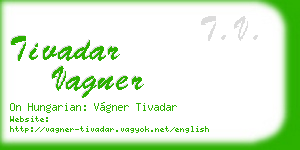 tivadar vagner business card